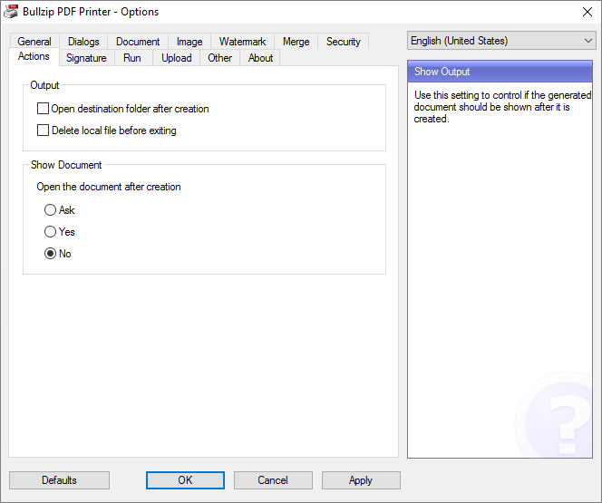 Bullzip PDF Printer скриншот 4