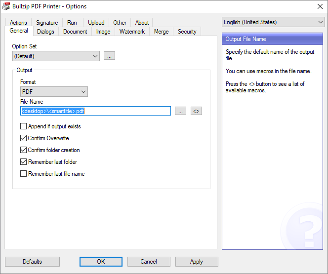 Bullzip PDF Printer скриншот 2