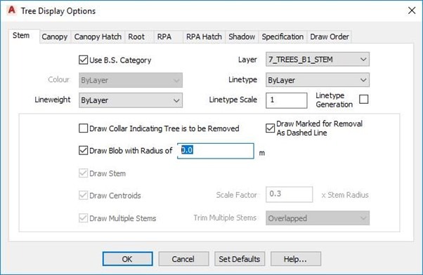 KeyTREE: подробный обзор CAD-программы для дендрологических обследований, RPA и выпуска планов по BS5837 скриншот 2