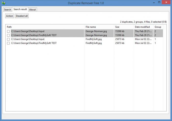 Duplicate Remover Free скриншот 3