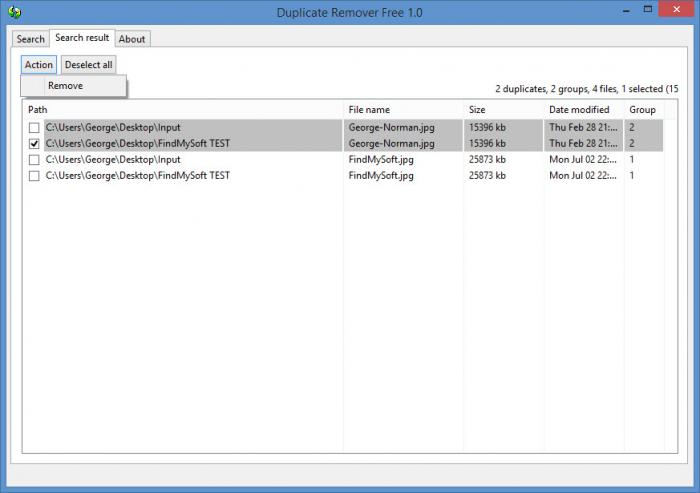 Duplicate Remover Free скриншот 4