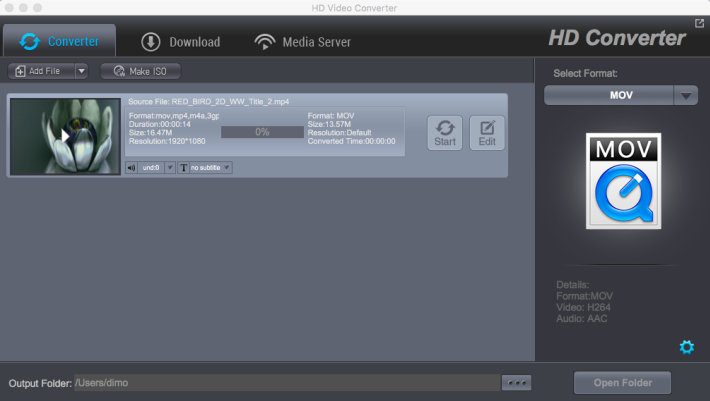 Dimo HD Video Converter скриншот 2