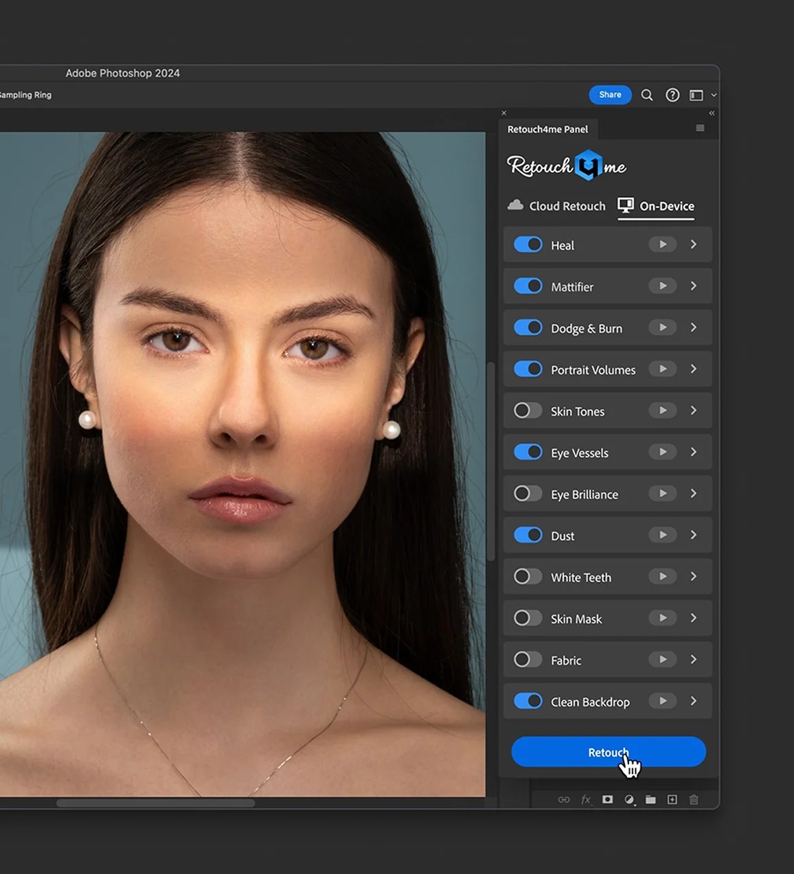 Retouch4me Mattifier: подробный обзор, установка, интерфейс и работа с бликами кожи скриншот 4