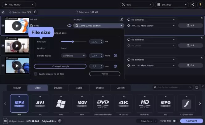 Movavi Video Converter скриншот 3