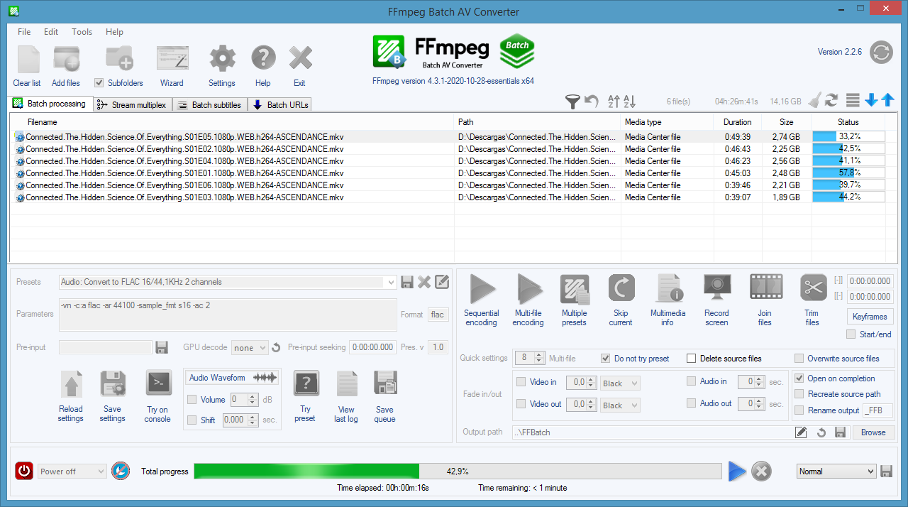 FFmpeg Batch AV Converter скриншот 2
