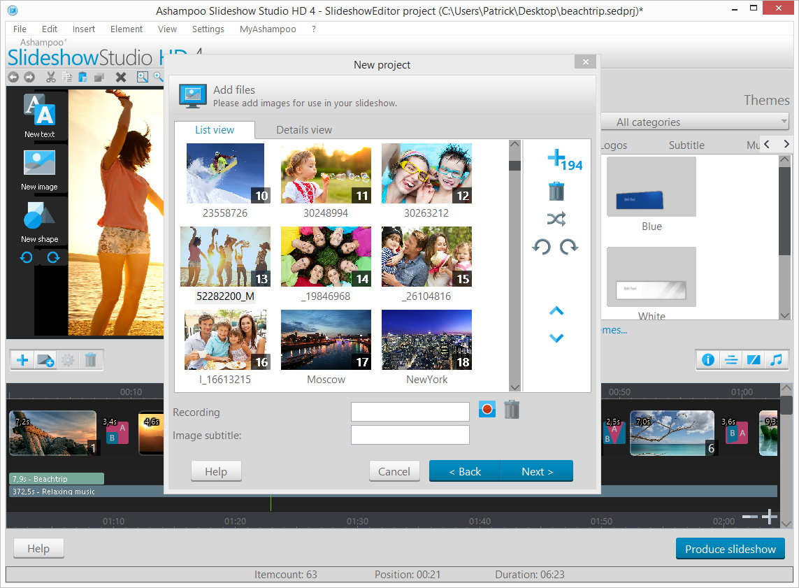Ashampoo Slideshow Studio HD скриншот 3