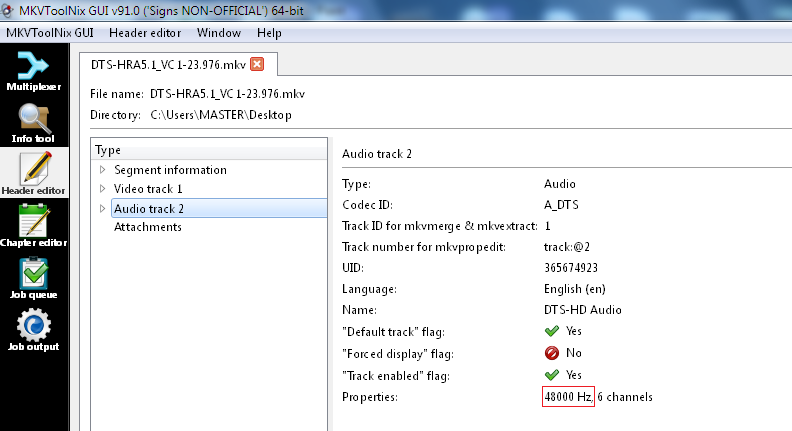 MKVToolNix скриншот 4