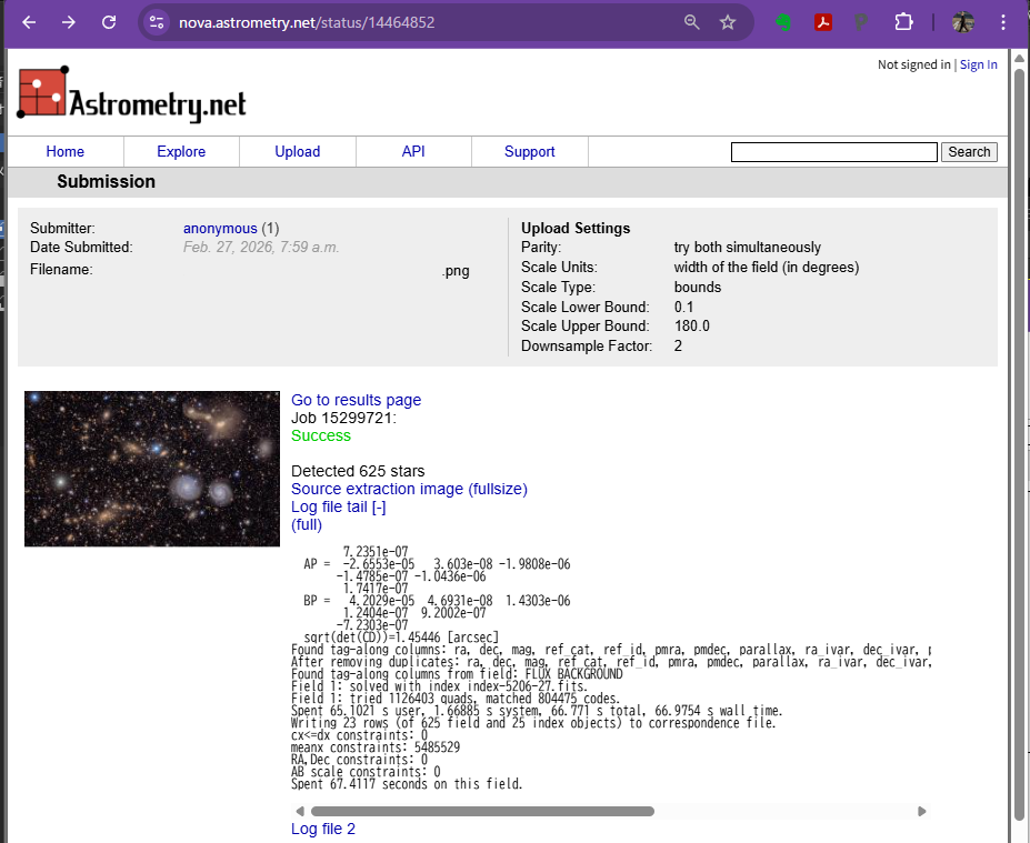 Astrometry.net: подробное руководство по астрометрической привязке изображений и локальному solver скриншот 2