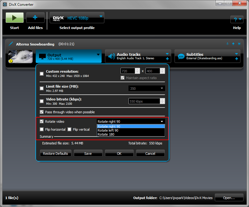 DivX Converter скриншот 7