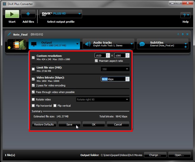 DivX Converter скриншот 3