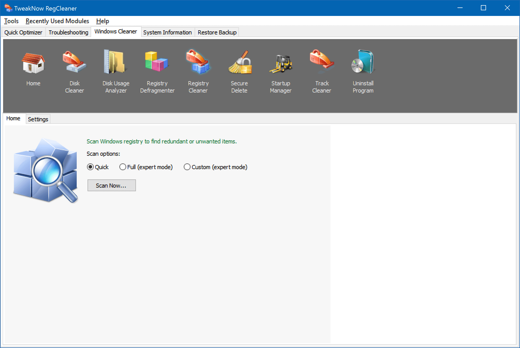 TweakNow RegCleaner скриншот 4