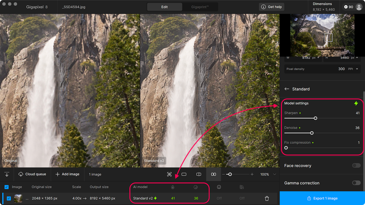 Topaz Gigapixel AI скриншот 4