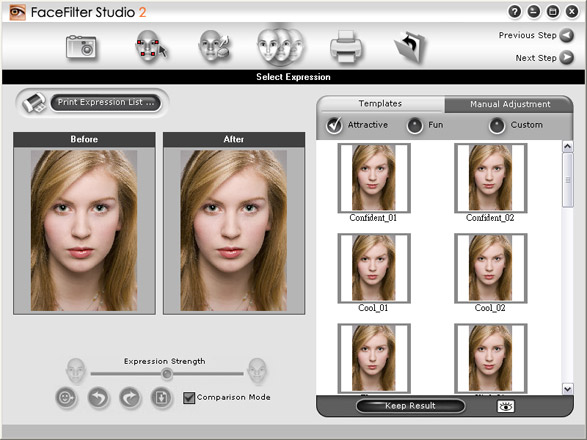 FaceFilter Studio: подробный обзор редактора Reallusion для портретной ретуши и изменения выражений лица скриншот 5