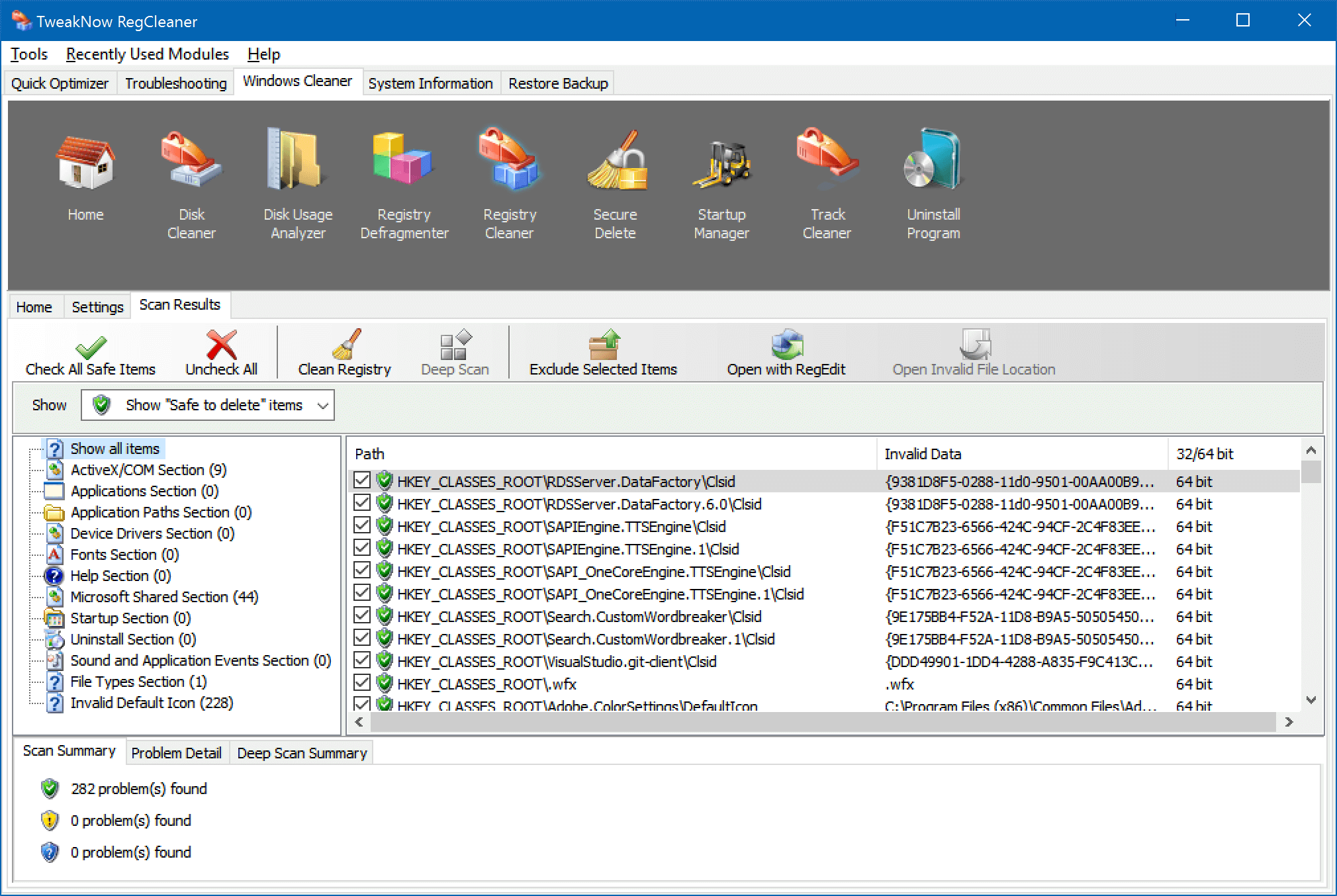 RegCleaner скриншот 5