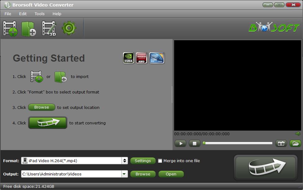 Brorsoft Video Converter скриншот 1