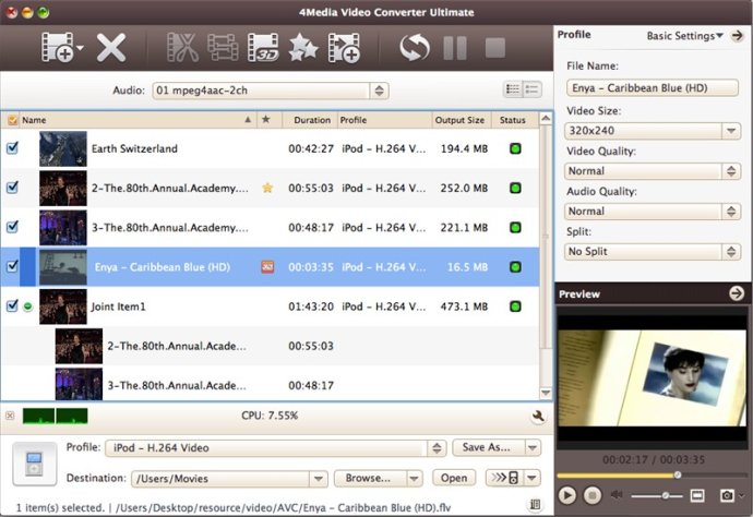 4Media Video Converter Ultimate скриншот 3