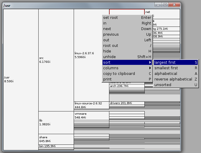 xdiskusage скриншот 3