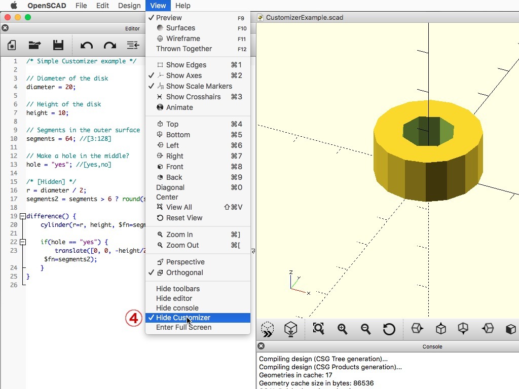 OpenSCAD скриншот 5