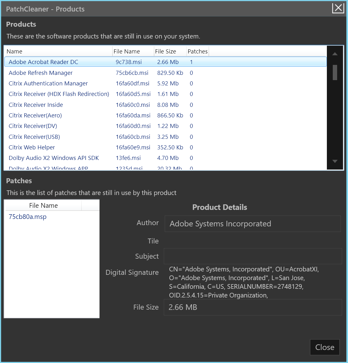 PatchCleaner скриншот 5