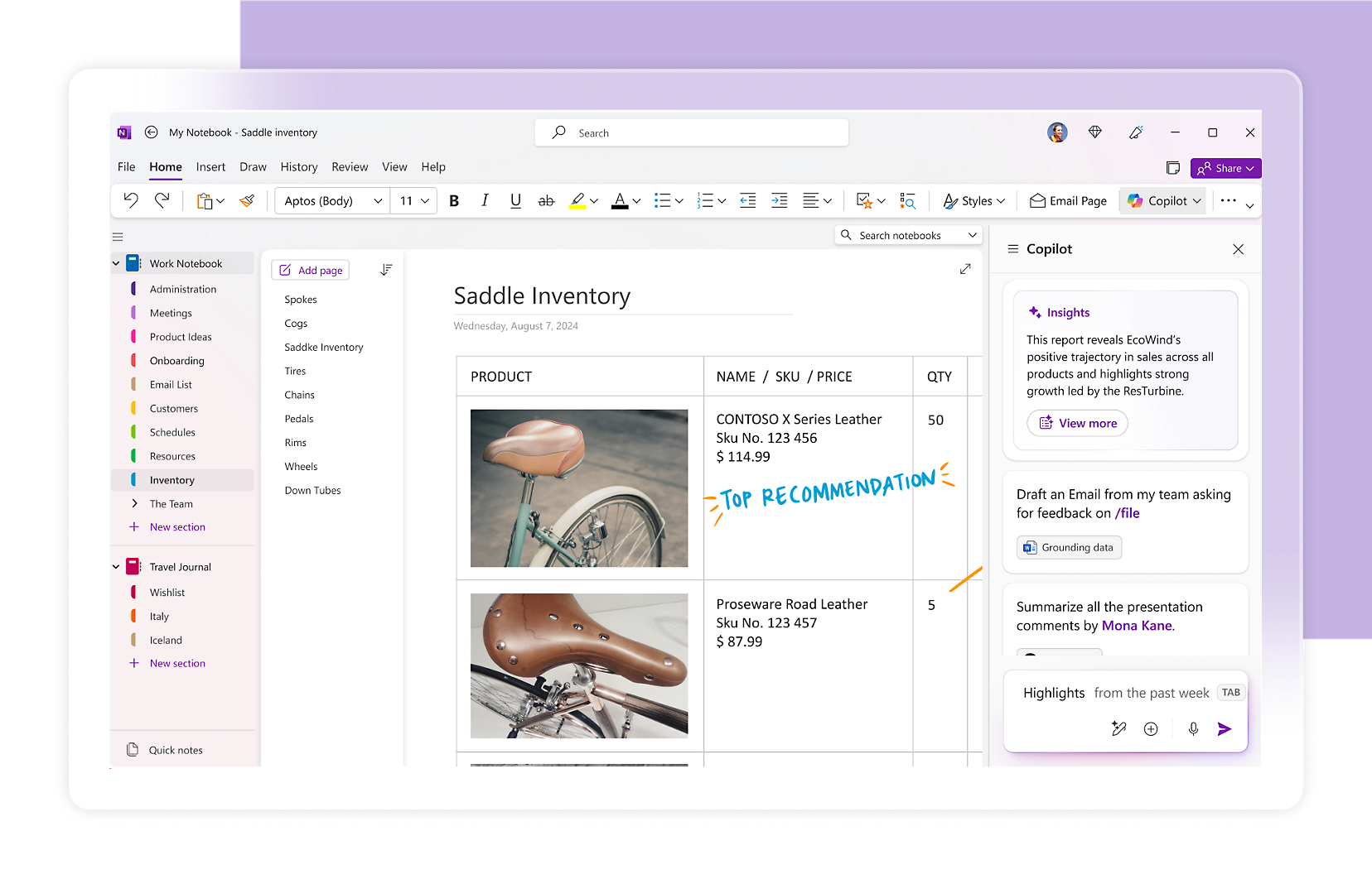 OneNote скриншот 3