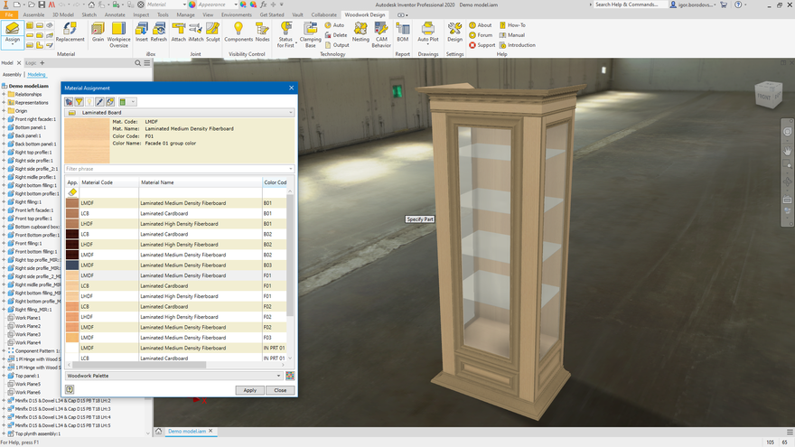 Woodwork for Inventor 17.1.0: подробное руководство по мебельному CAD/CAM в Autodesk Inventor скриншот 2