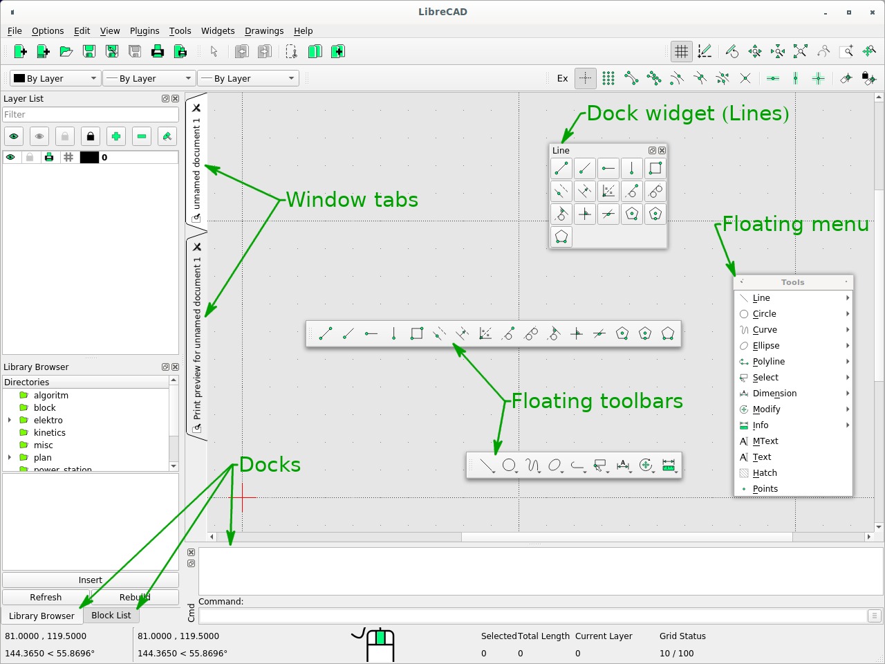 LibreCAD скриншот 3