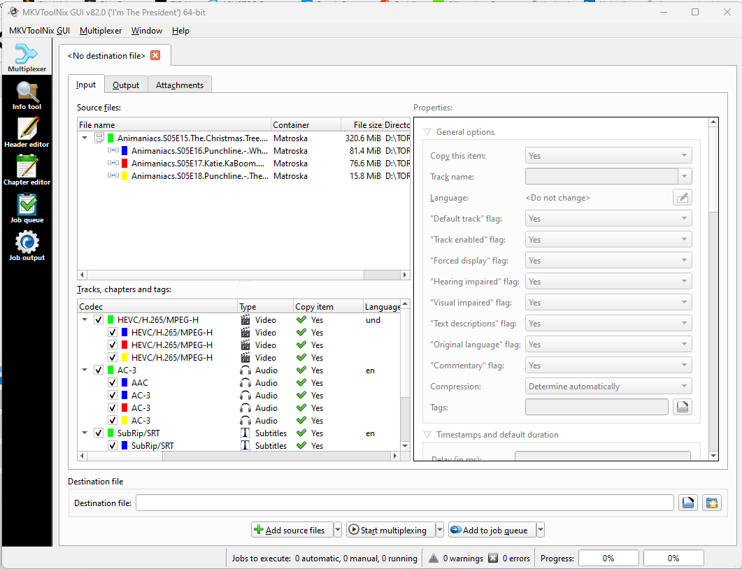 MKVToolNix скриншот 2