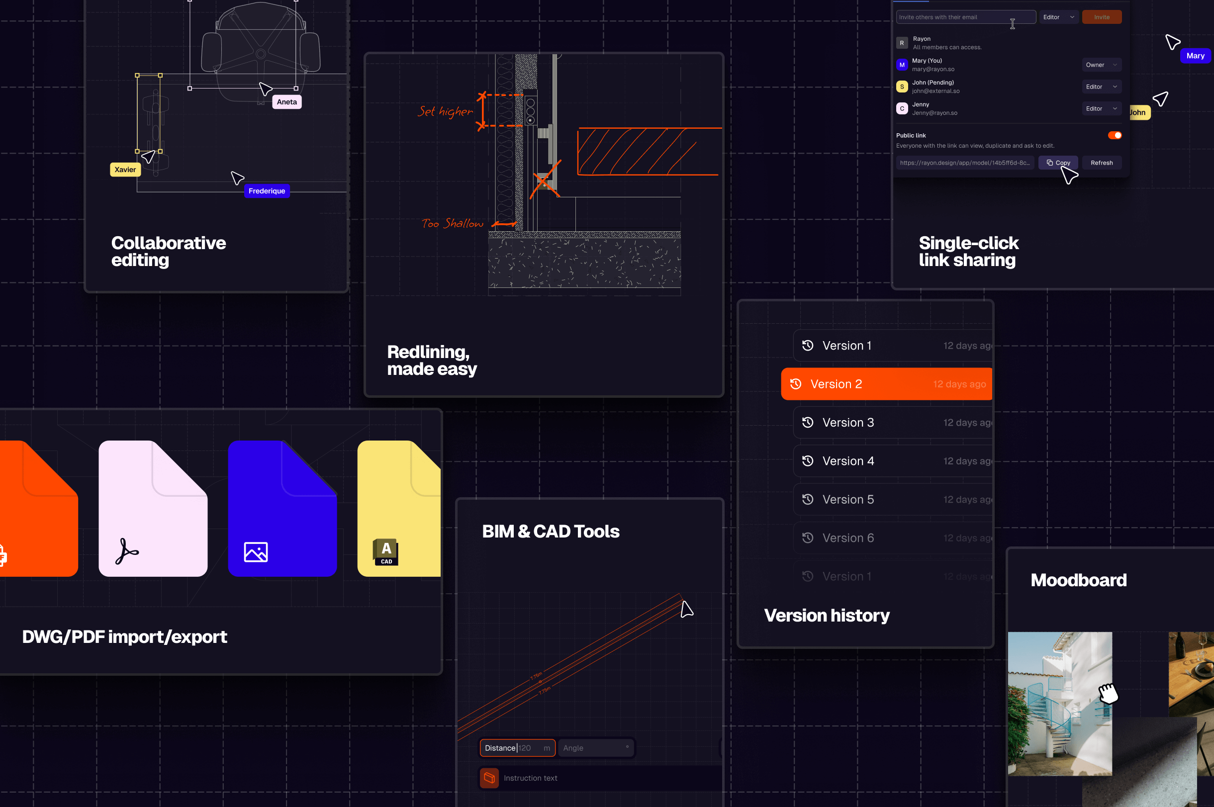 Rayon Design: подробное руководство по 2D‑чертежам, совместной работе, импорту DWG/PDF и выпуску документации скриншот 7