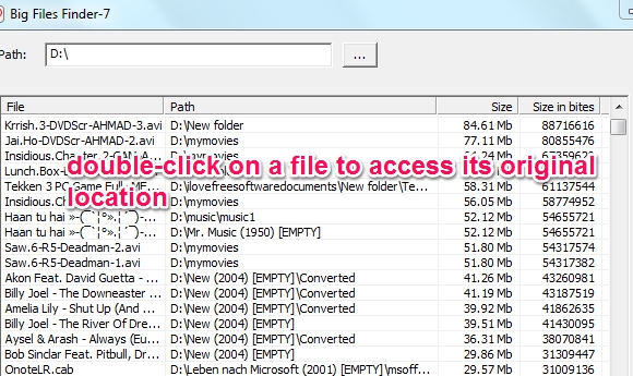 Big Files Finder скриншот 2