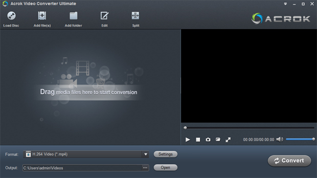 Acrok Video Converter Ultimate скриншот 1