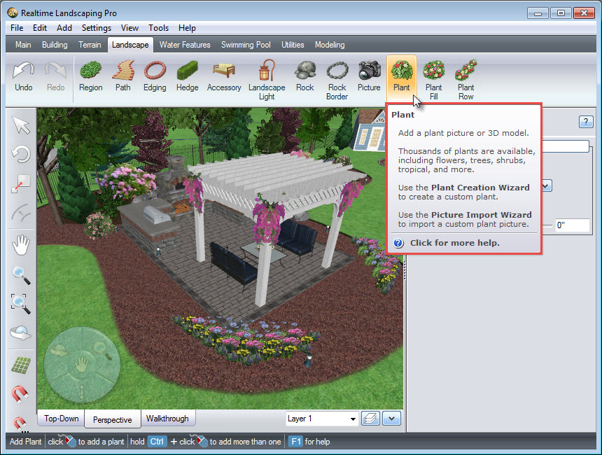 Realtime Landscaping Pro: подробный обзор ландшафтного проектирования, 3D-визуализации и работы с участком скриншот 4