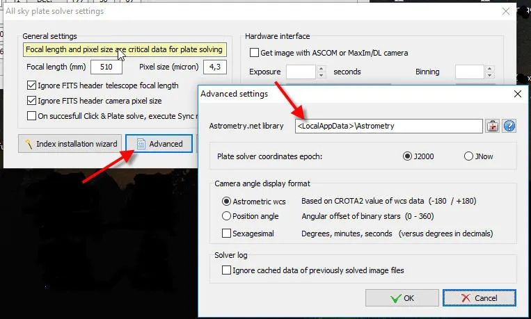 All Sky Plate Solver: подробный обзор локального астрометрического решателя для Windows скриншот 3