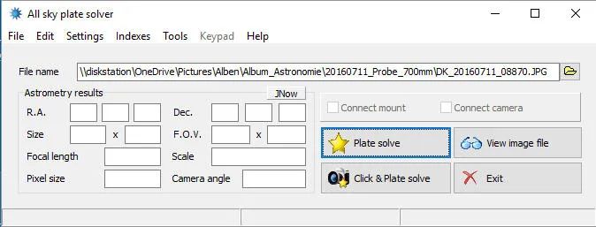 All Sky Plate Solver: подробный обзор локального астрометрического решателя для Windows скриншот 6