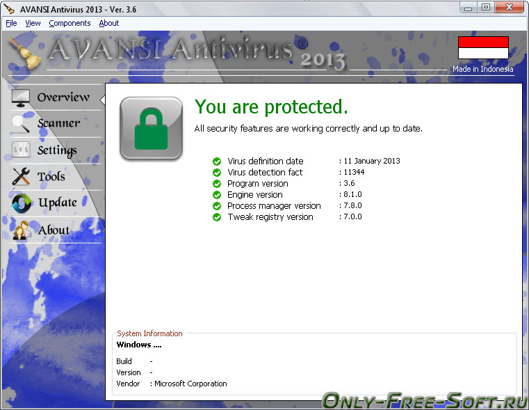 AVANSI Antivirus бесплатный антивирусный сканер
