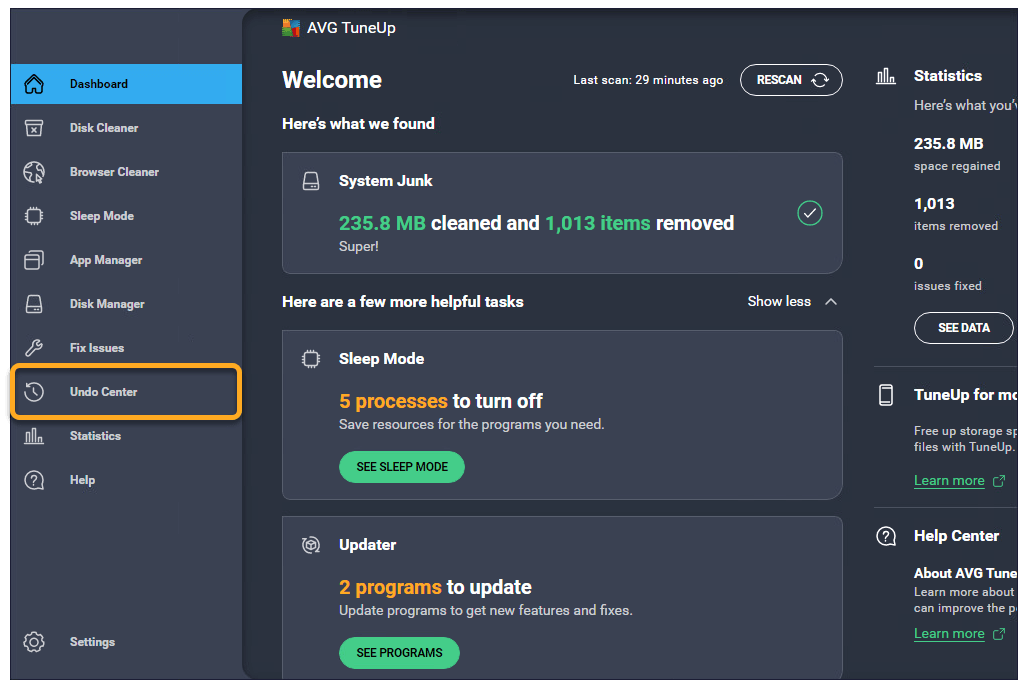 AVG TuneUp скриншот 6