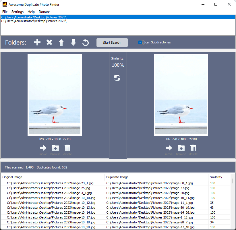 Awesome Duplicate Photo Finder скриншот 5