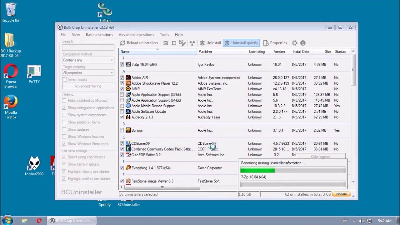 Bulk Crap Uninstaller скриншот 2