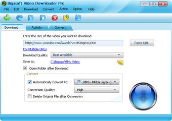 Bigasoft Video Downloader скриншот 1