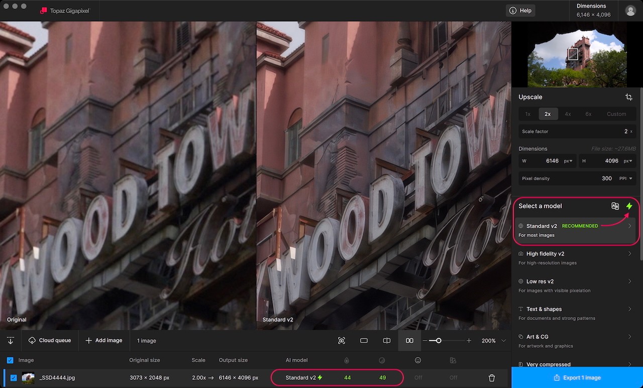 Topaz Gigapixel AI скриншот 5