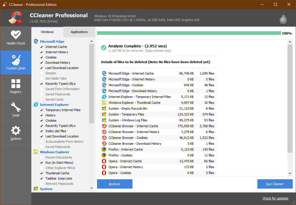 CCleaner скриншот 2