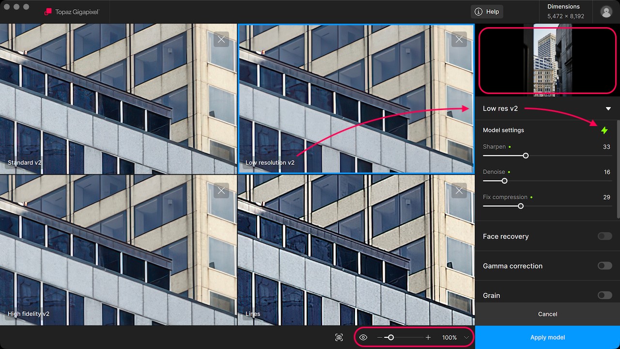 Topaz Gigapixel AI скриншот 6