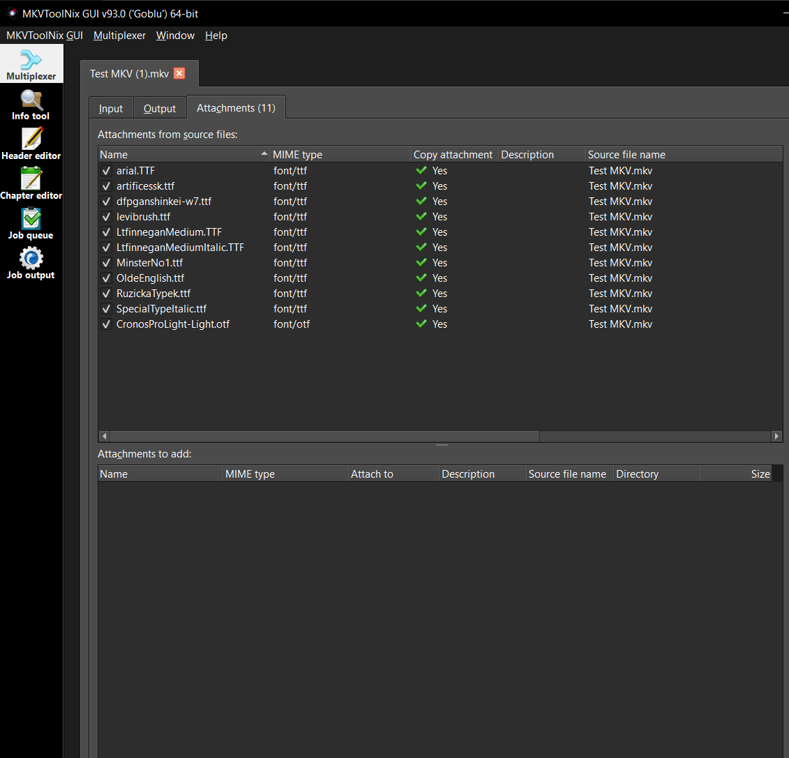 MKVToolNix скриншот 3