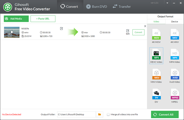 Gihosoft Free Video Converter скриншот 2
