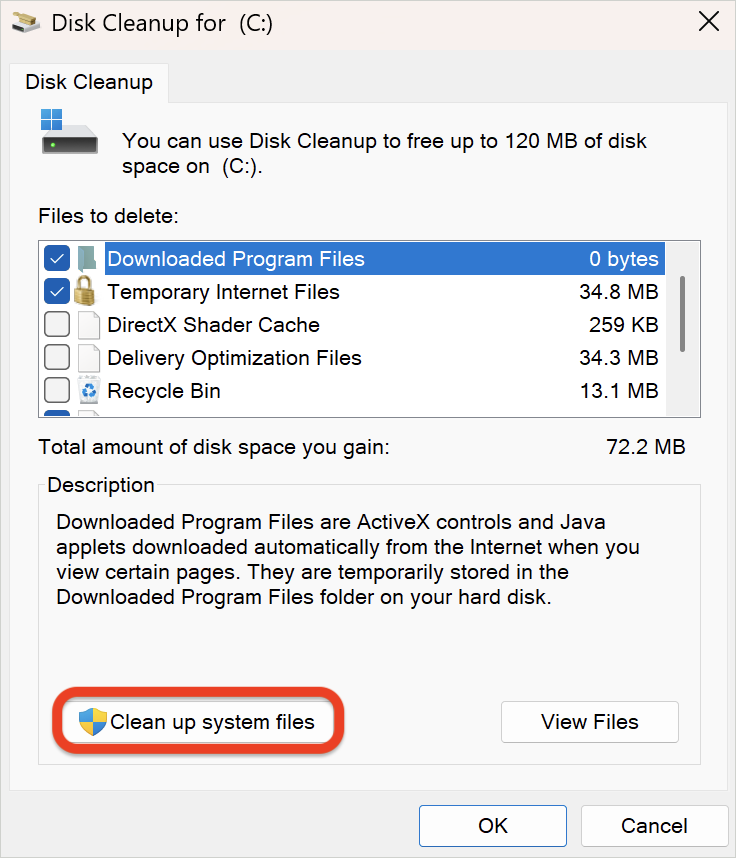 Windows Disk Cleanup скриншот 4