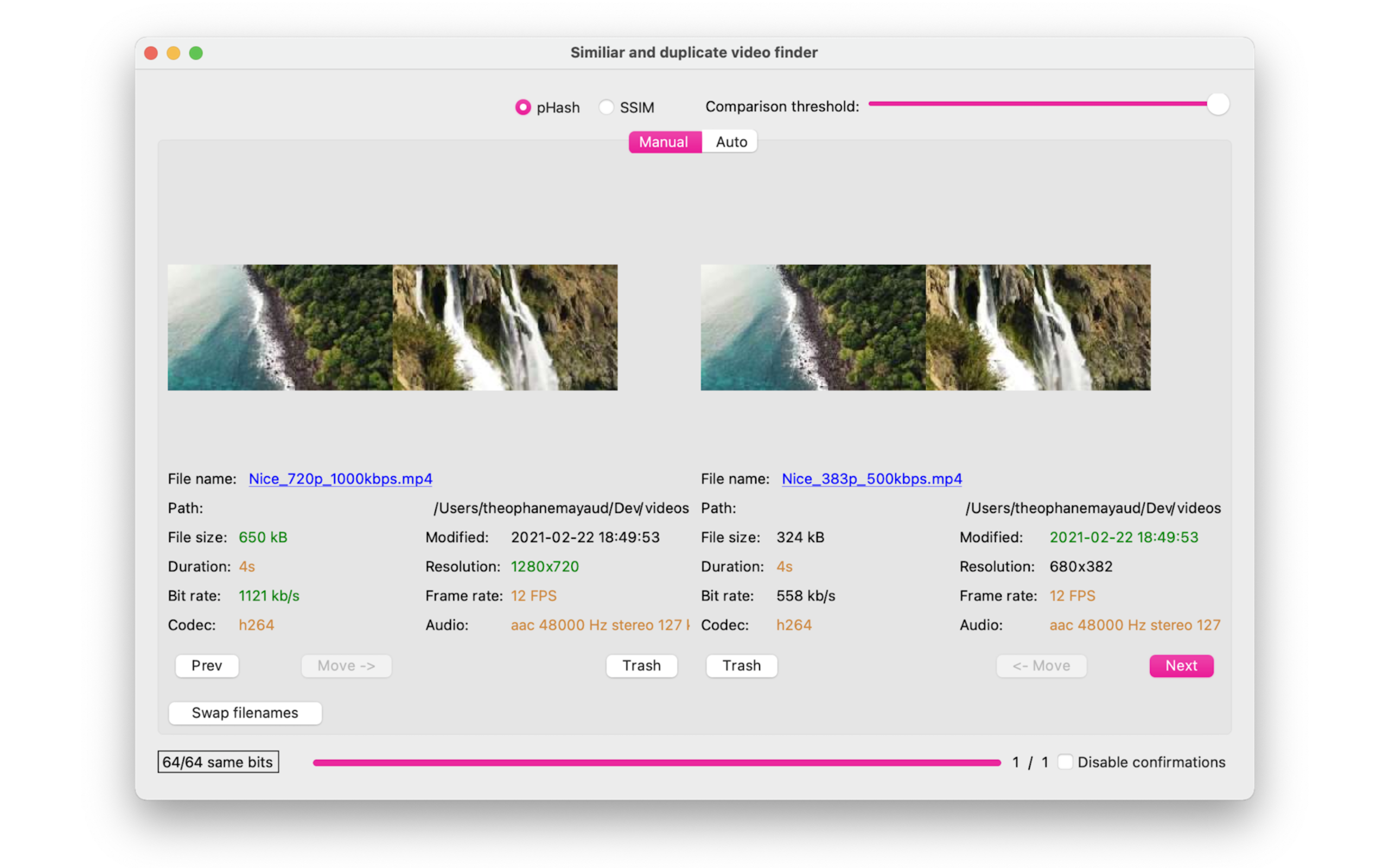 Video Simili Duplicate Cleaner скриншот 3