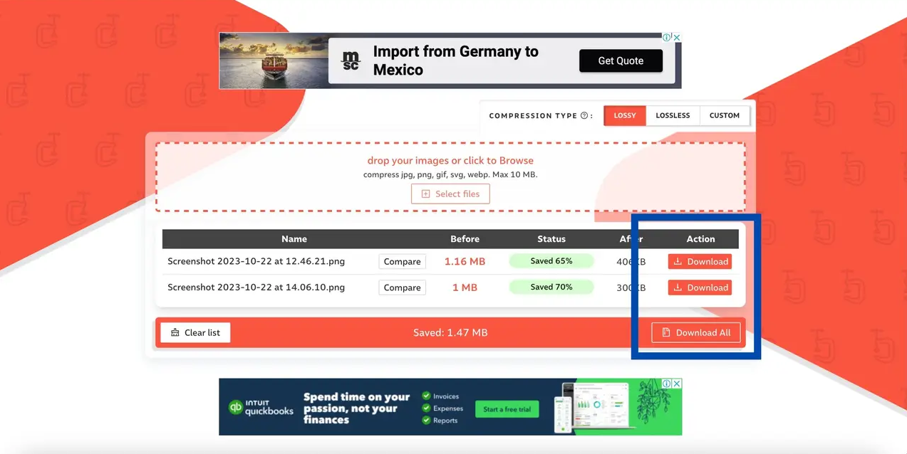 Compressor.io скриншот 4
