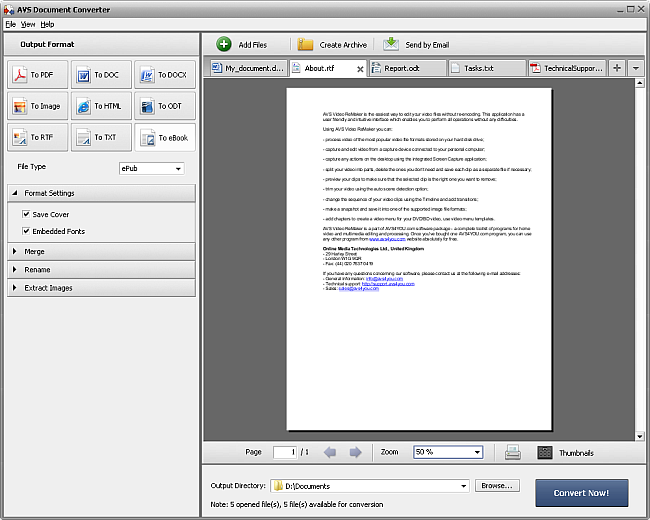 AVS Document Converter скриншот 4