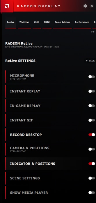 AMD Radeon Relive скриншот 4
