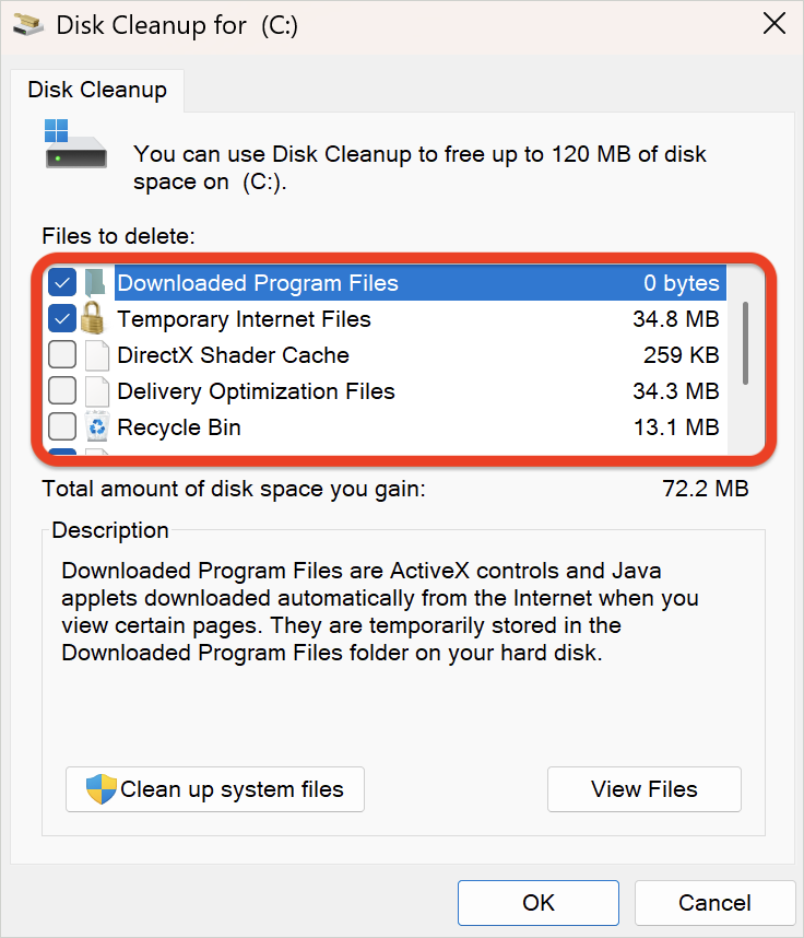 Windows Disk Cleanup скриншот 2