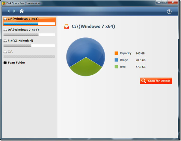 Disk Space Fan скриншот 1